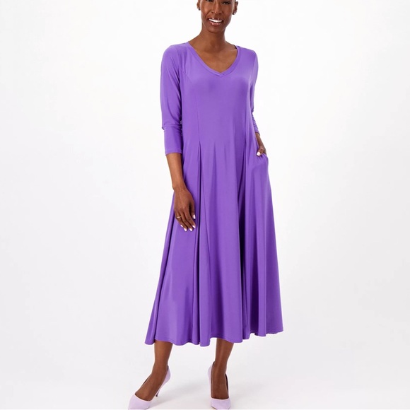 Attitudes by Renee Dresses & Skirts - Attitudes by Renee Jersey Purple Women's Dress Sz 3XP NWT